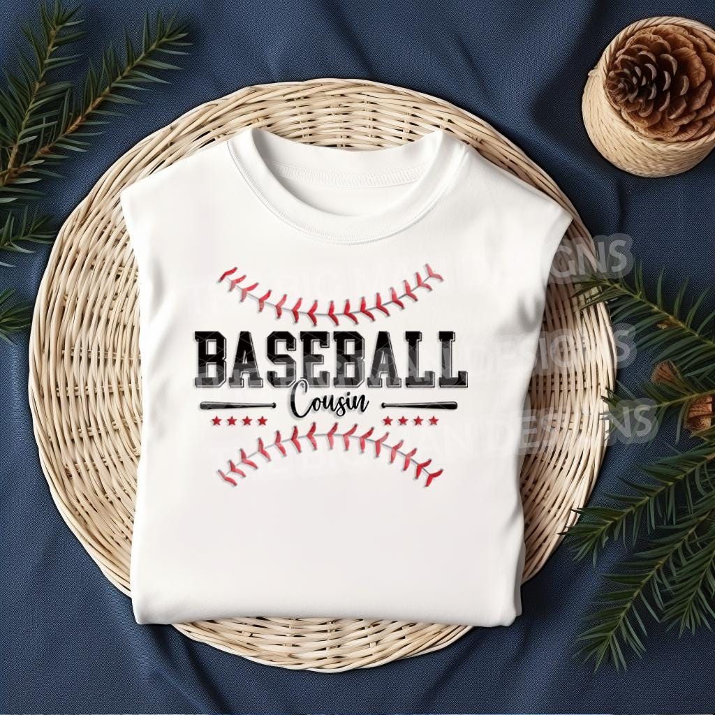 Baseball Cousin DTF Transfer | Vintage Style, Ready to Press