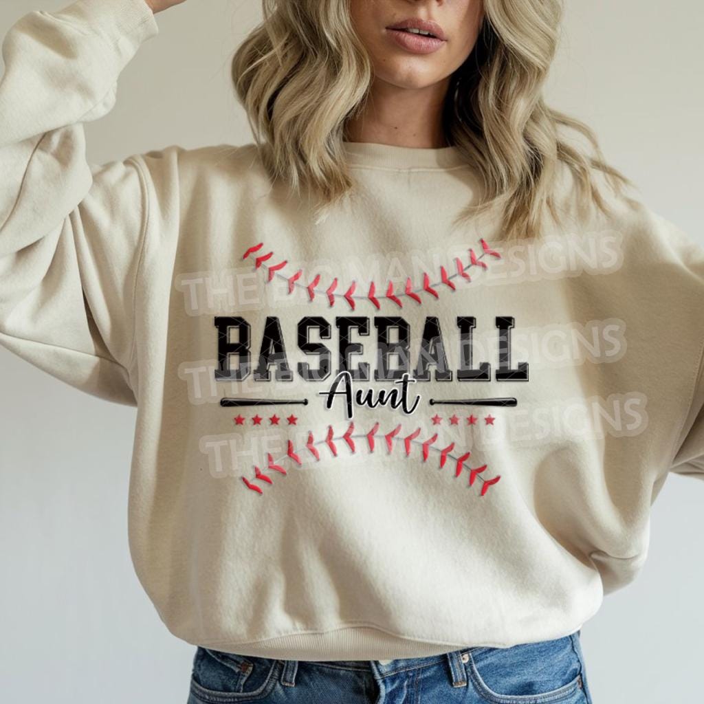Baseball Aunt DTF Transfer | Vintage Game Day Shirt