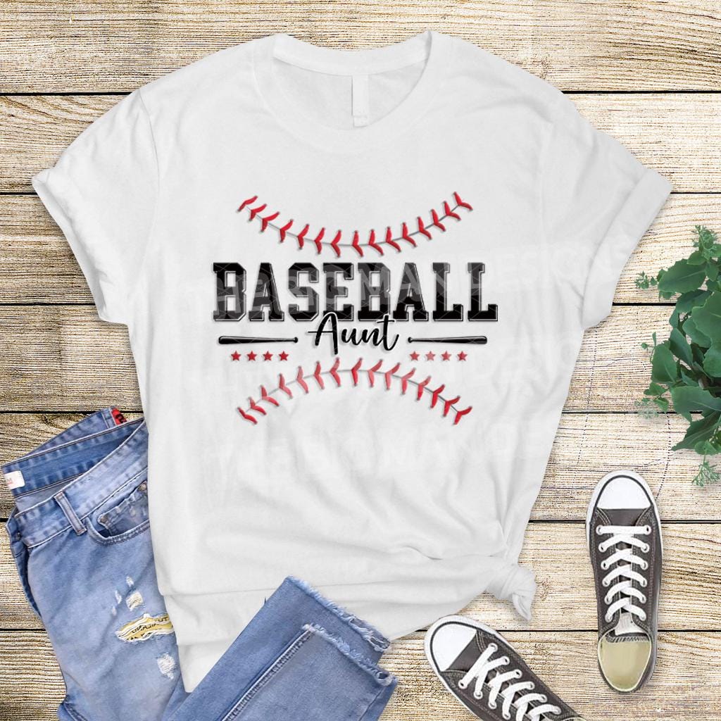 Baseball Aunt DTF Transfer | Vintage Game Day Shirt