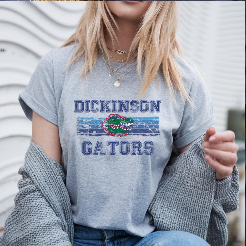 Close-up of Gator DTF transfer on white background
