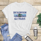 Dickinson Gators DTF transfer displayed on a white tshirt