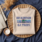 Dickinson Gators DTF transfer displayed on a natural tshirt