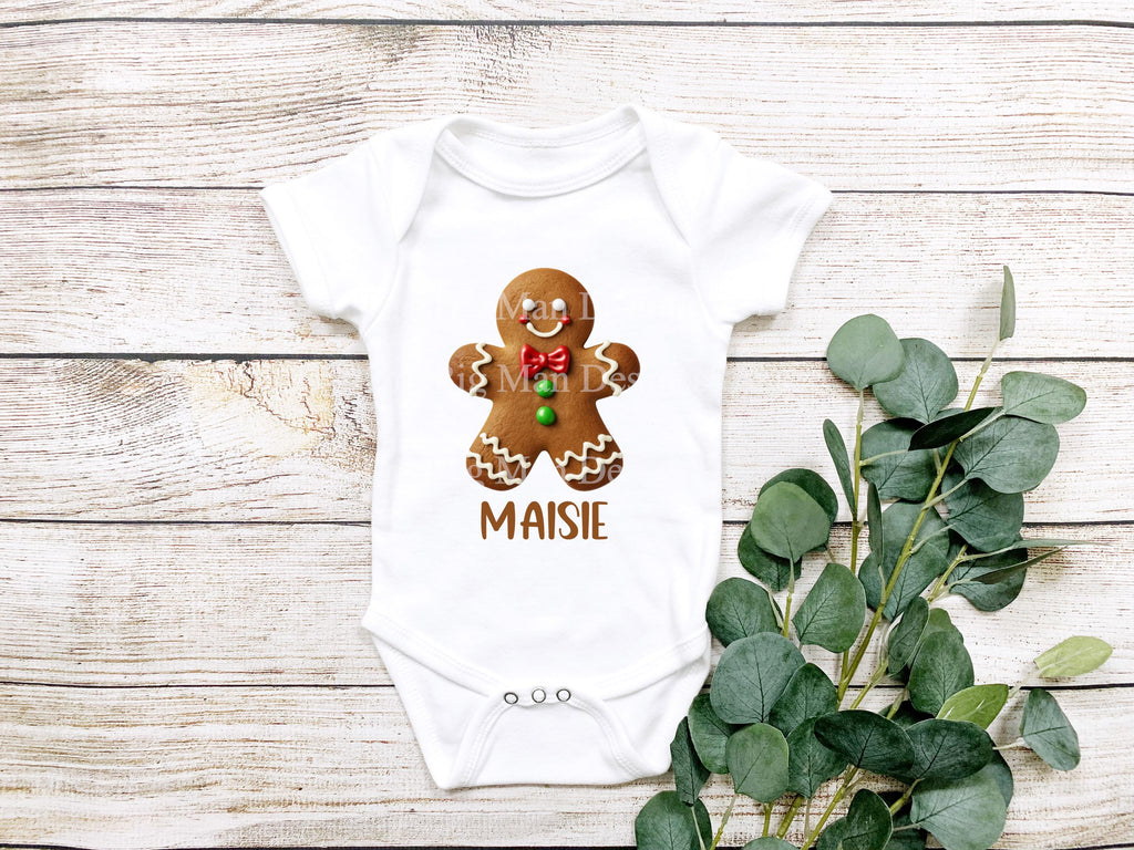 Gingerbread Onesie... Christmas Baby Bodysuit/ Onesie