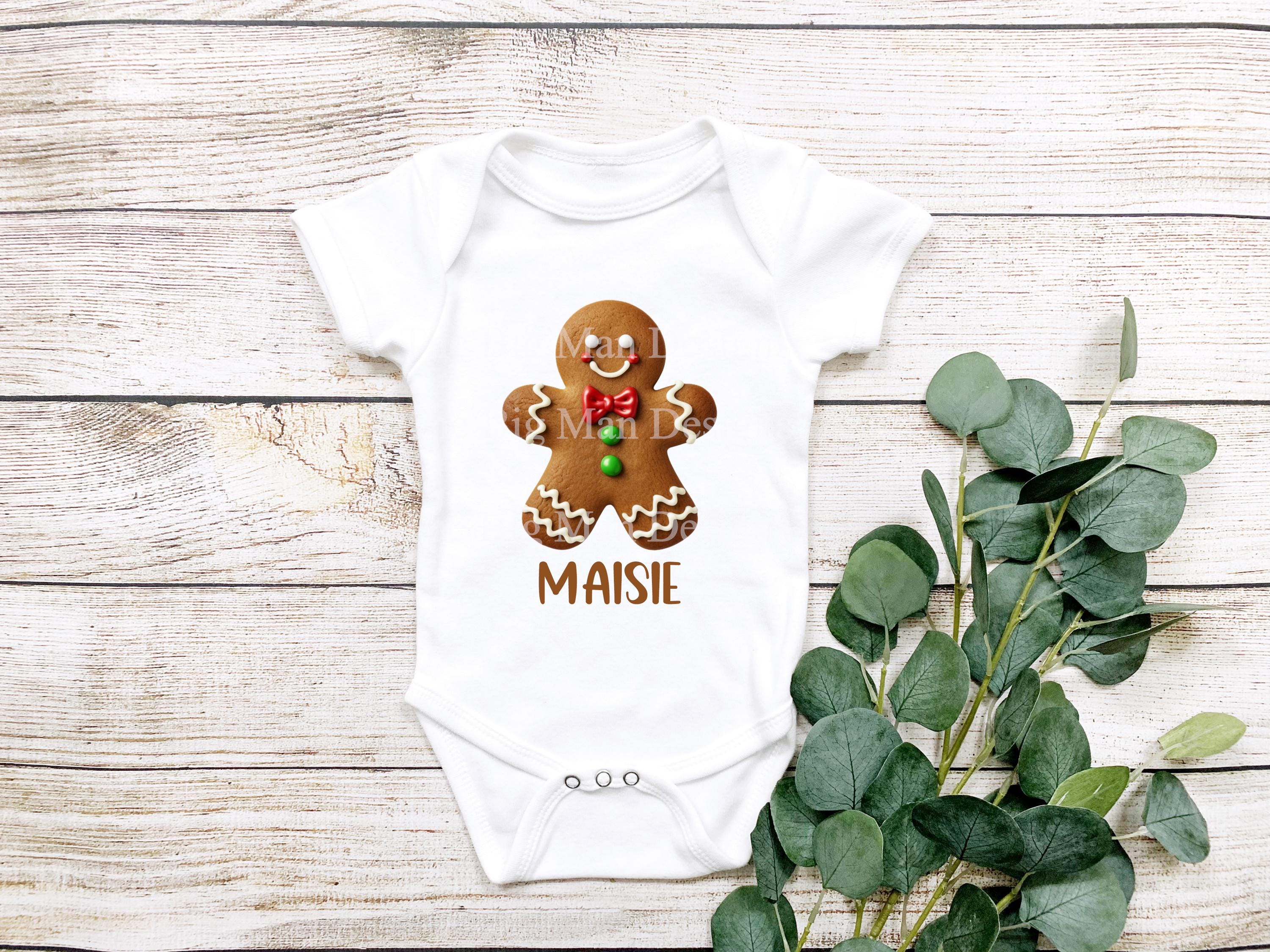 Gingerbread Onesie... Christmas Baby Bodysuit/ Onesie