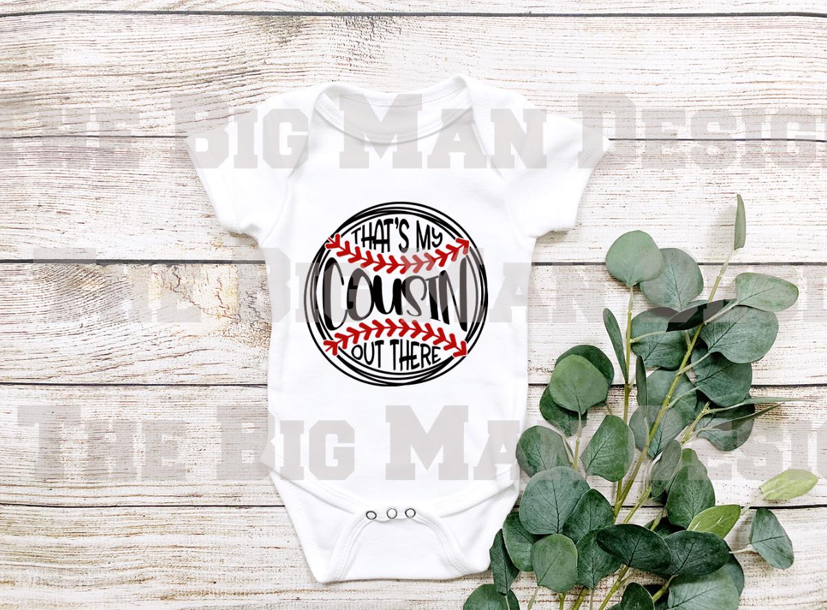 That's my cousin baseball onesie