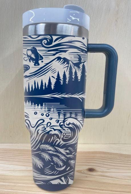 Fishing Personalized 40 oz Stainless Steel Tumbler