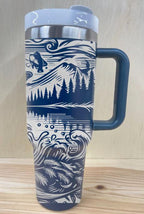 Fishing Personalized 40 oz Stainless Steel Tumbler