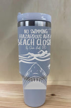 Jaws Shark Beach Personalized 40 oz Stainless Steel Tumbler