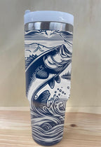 Fishing Personalized 40 oz Stainless Steel Tumbler