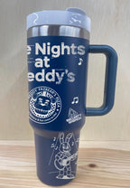 Five Nights at Freddy's 40 oz laser engraved blue tumbler