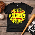 Softball Sister Matching Sibling Shirt