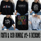 Faith & God Bundle #2 | 6 Christian DTF Transfers | Jesus Saves God is Good