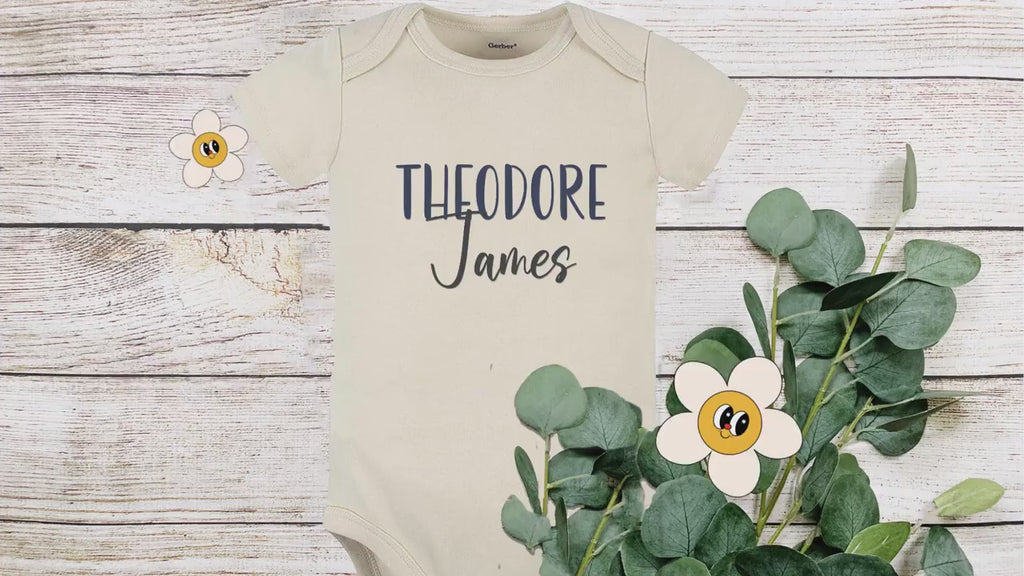 Personalized Baby Onesie | Custom Name Baby Bodysuit | Newborn Gift for Boy or Girl