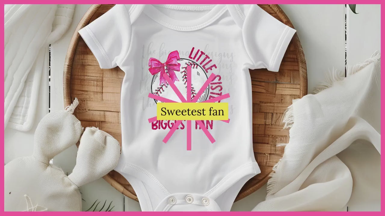 Baseball Sister Outfit | Glitter Onesie, Toddler T-shirt