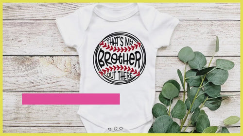 Baseball Brother Onesie® or Toddler Shirt | Custom Sports Baby Outfit | Sibling Shirt with Number