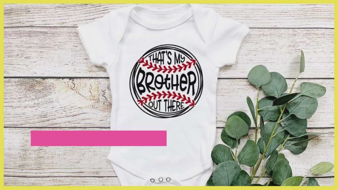 Baseball Brother Onesie® or Toddler Shirt | Custom Sports Baby Outfit | Sibling Shirt with Number