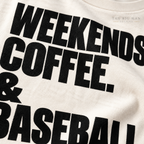 Weekends Coffee and Baseball: Cropped print quality and fabric detail. The Big Man Designs.