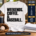 Weekends Coffee and Baseball: Adult and youth size names guide. The Big Man Designs.